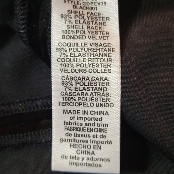 NWT GOOD AMERICAN Medium Crushed Velvet Disco Pant Black Sz 6/ 3X Plus 0242 - Picture 9 of 10